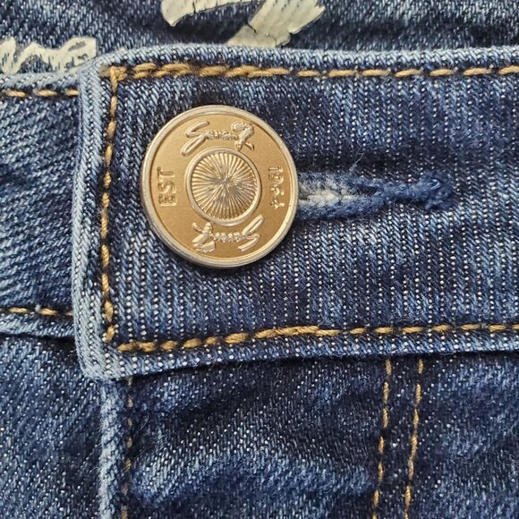 Seven7 Jeans Womens Size 14 Blue Slim Straight Stretch Denim Classic - Picture 8 of 11